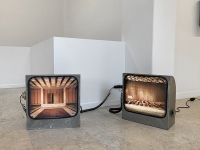 Mid-century industrial spotlight.